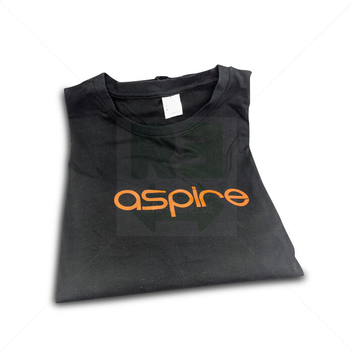 T-Shirt Aspire schwarz mit Logo orange - Größe L