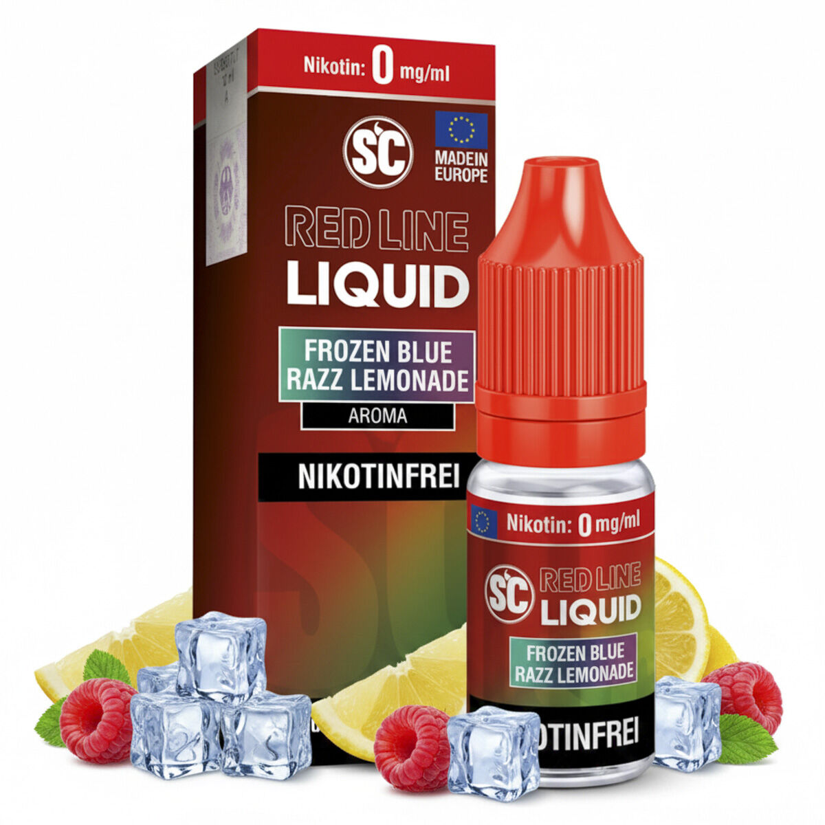 Liquid Nikotinsalz Red Line Frozen Blue Razz Lemonade SC 10ml 00mg/ml (ohne)