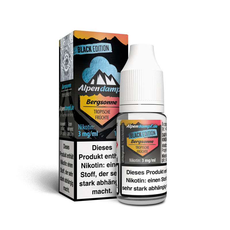 Liquid Black Edition Bergsonne Alpendampf 10ml 03 mg/ml (leicht)