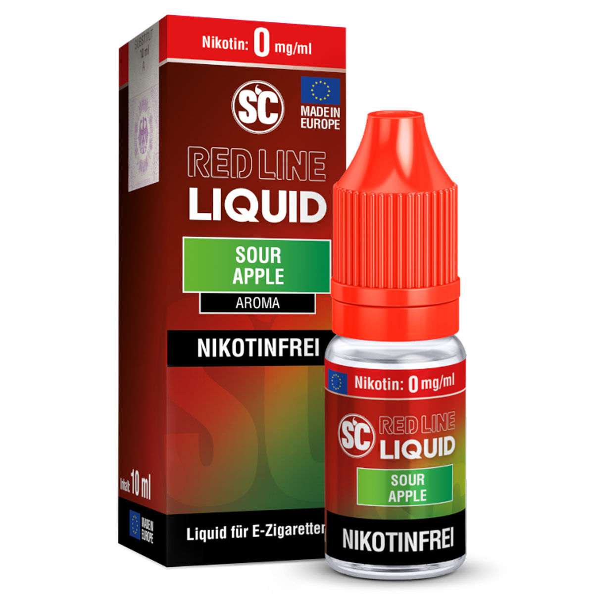 Liquid Nikotinsalz Red Line Sour Apple SC 10ml 00mg/ml (ohne)