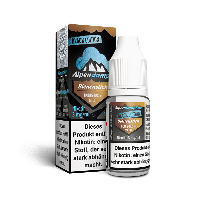 Liquid Black Edition Bienenstich Alpendampf 10ml 03 mg/ml (leicht)