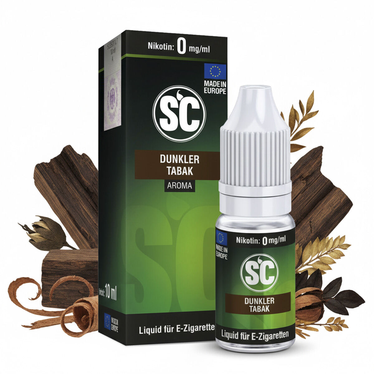 SC Liquid Dunkler Tabak (Strong Gold) 0 mg/ml, 10 ml