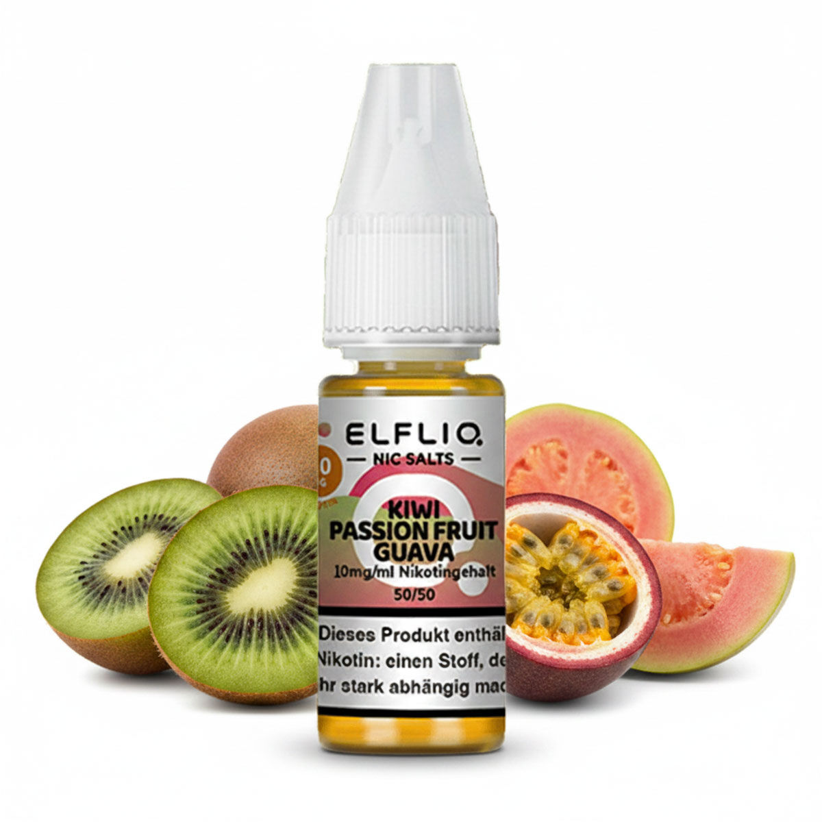 Liquid Nikotinsalz Kiwi Passion Fruit Guava ELFLIQ 10ml 10mg/ml