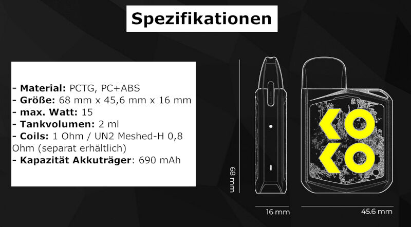 *ABVERKAUF* E-Zigaretten Set UWELL Caliburn Koko Prime