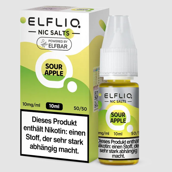 Liquid Nikotinsalz Sour Apple ELFLIQ 10ml 10mg/ml