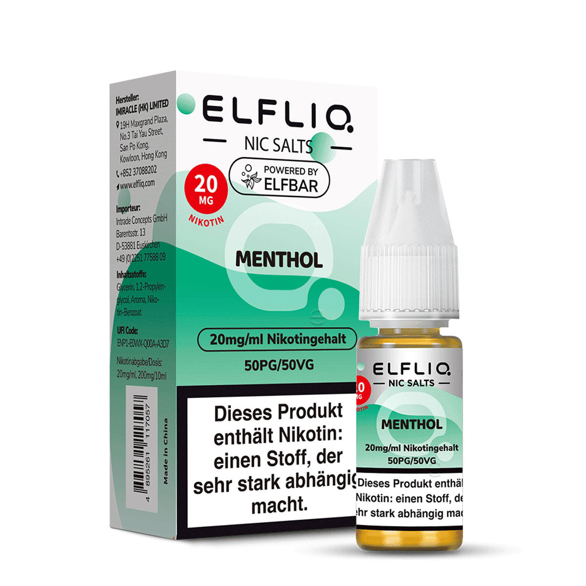 ELFLIQ Menthol Nikotinsalz Liquid 20 mg/ml – 10 ml stark