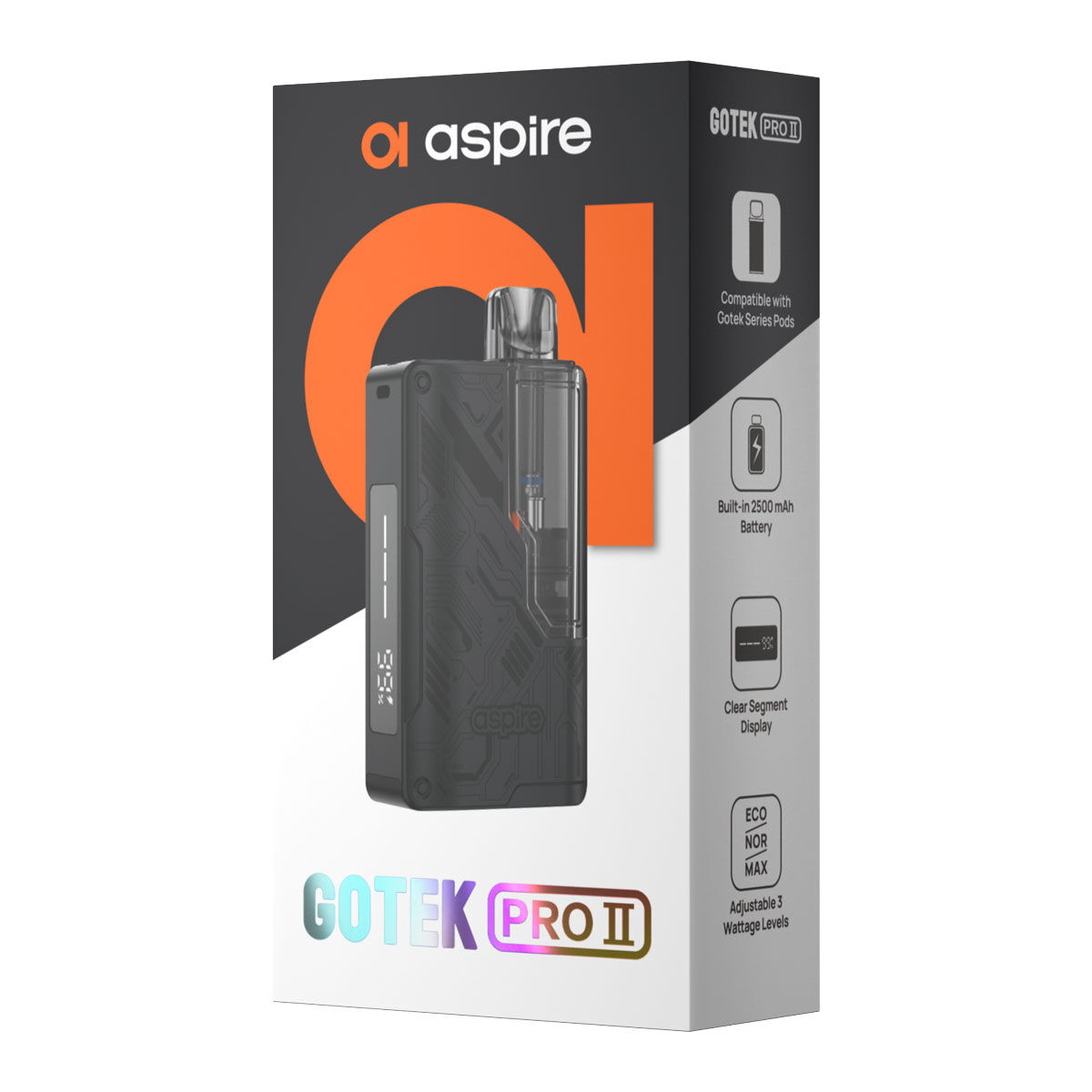 E-Zigaretten Set ASPIRE Gotek Pro 2 2500mAh schwarz