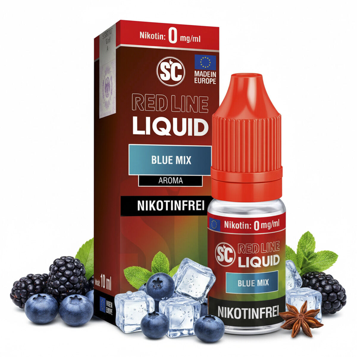 SC Red Line Blue Mix Nikotinsalz-Liquid 10 ml 0 mg/ml