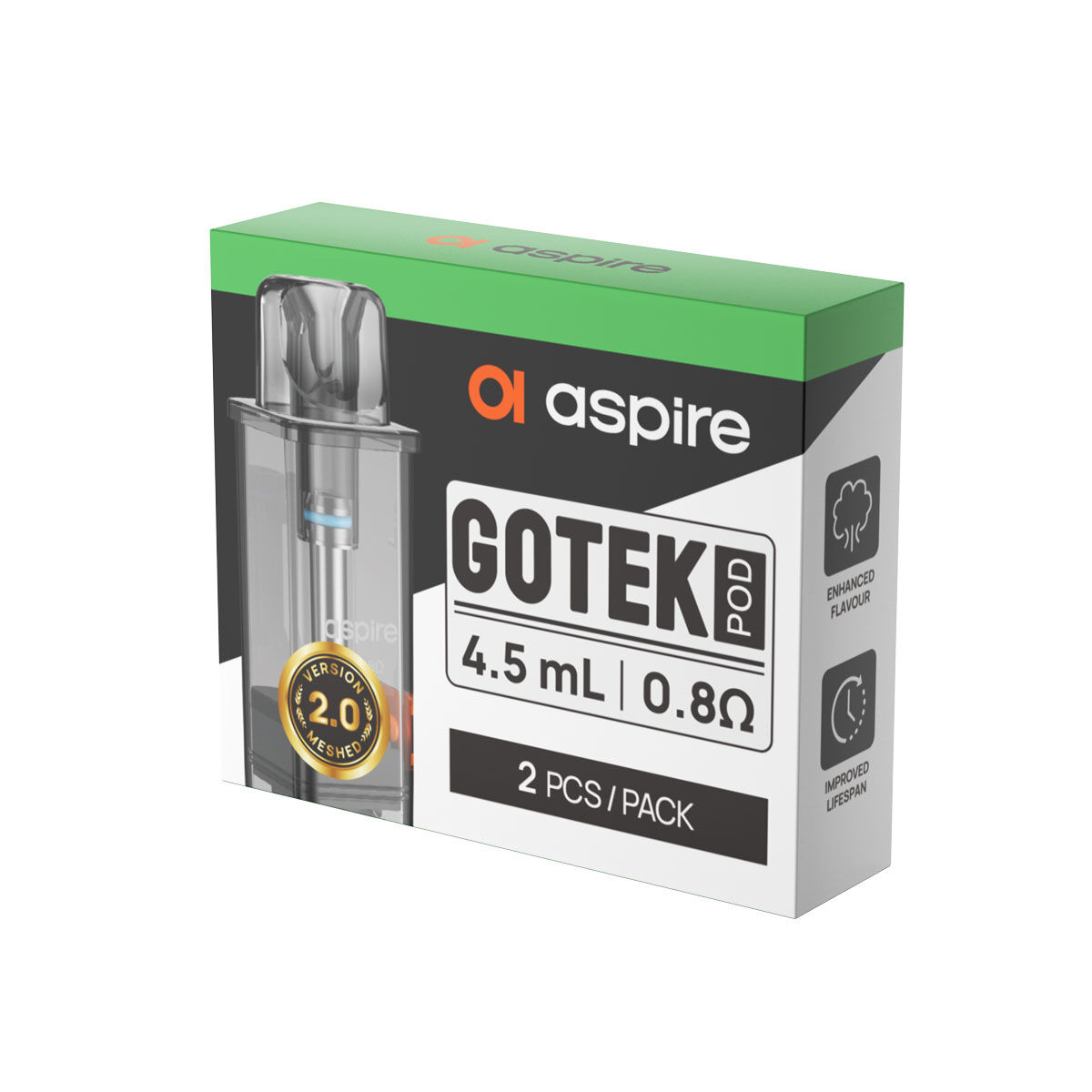 Pod ASPIRE Gotek 4,5ml V2 Mesh 0,80 Ohm