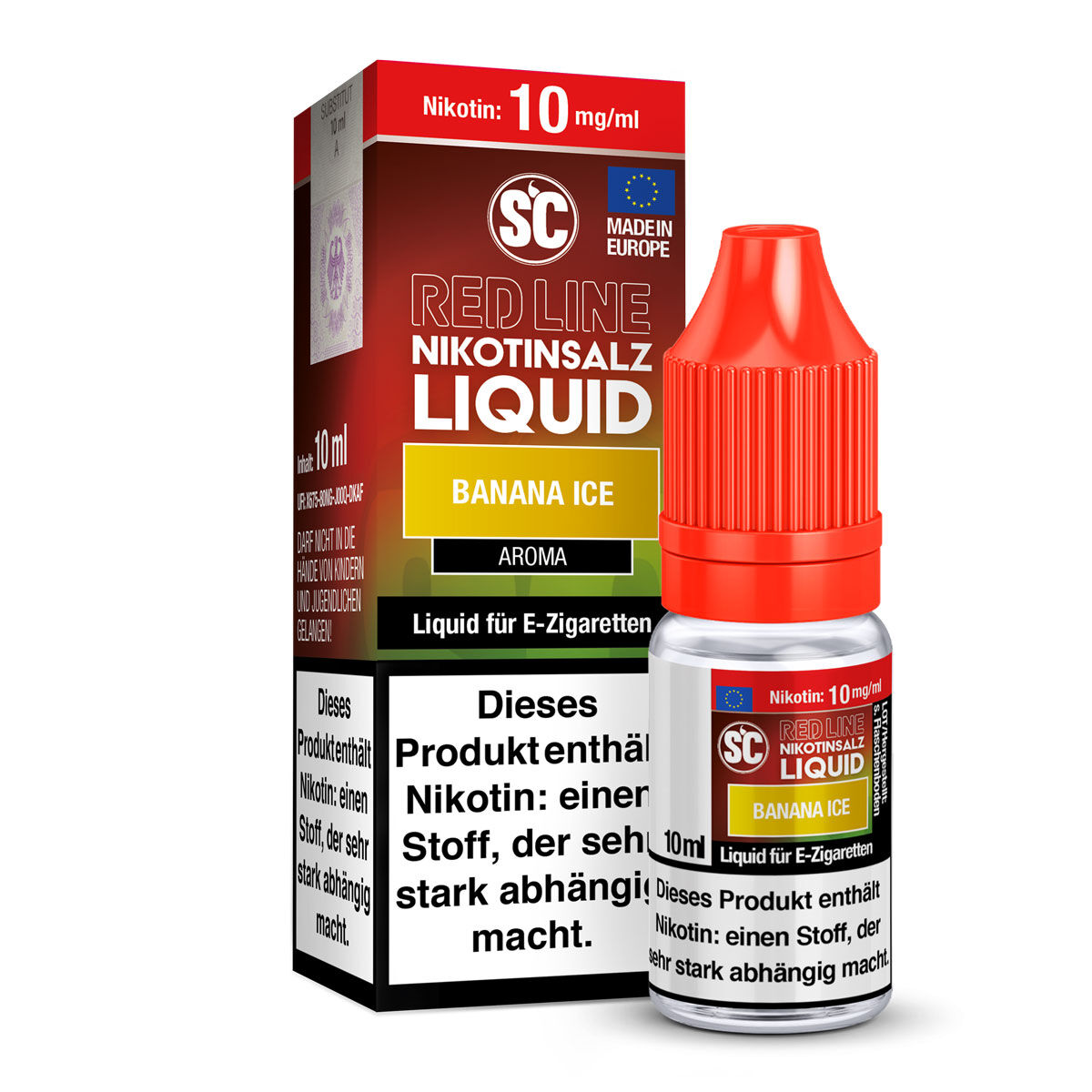 Liquid Nikotinsalz Red Line Banana Ice SC 10ml 10mg/ml (mittel)