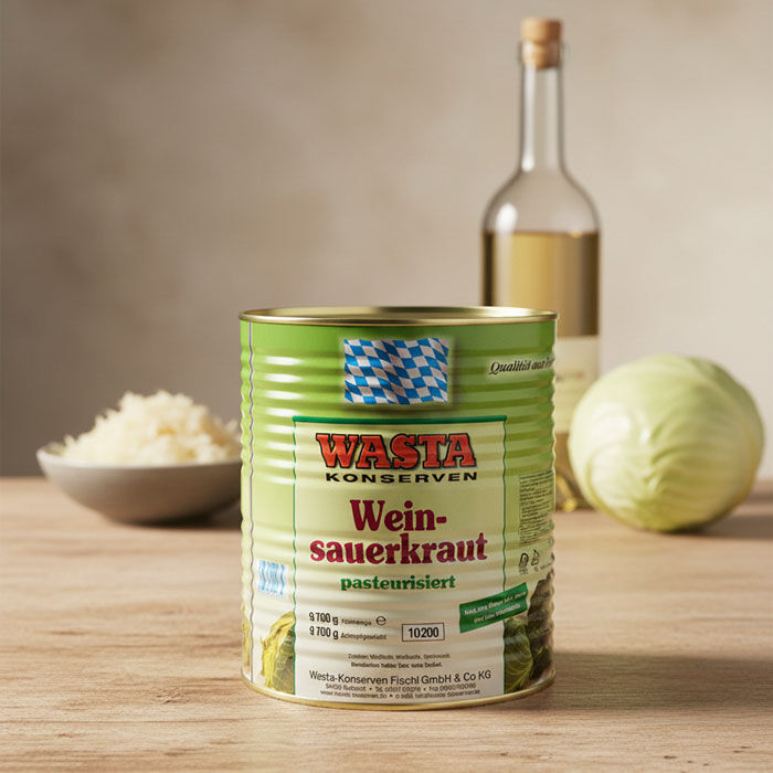 Weinsauerkraut pasteurisiert in Dose 10L von WASTA