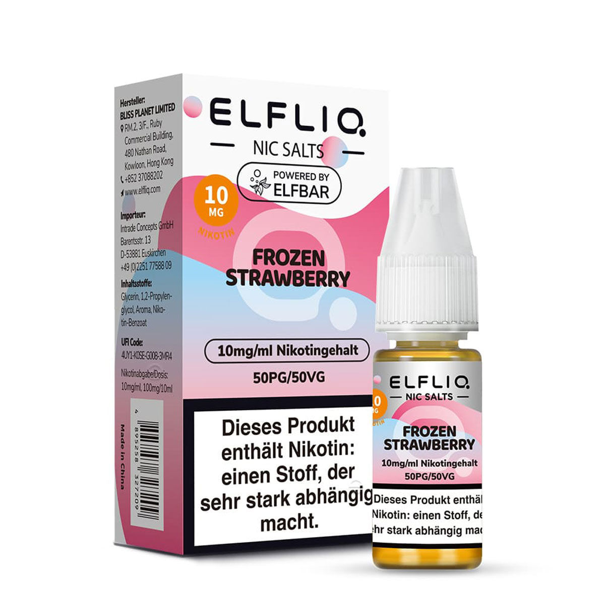 Liquid Nikotinsalz Frozen Strawberry ELFLIQ 10ml 10mg/ml (mittel)