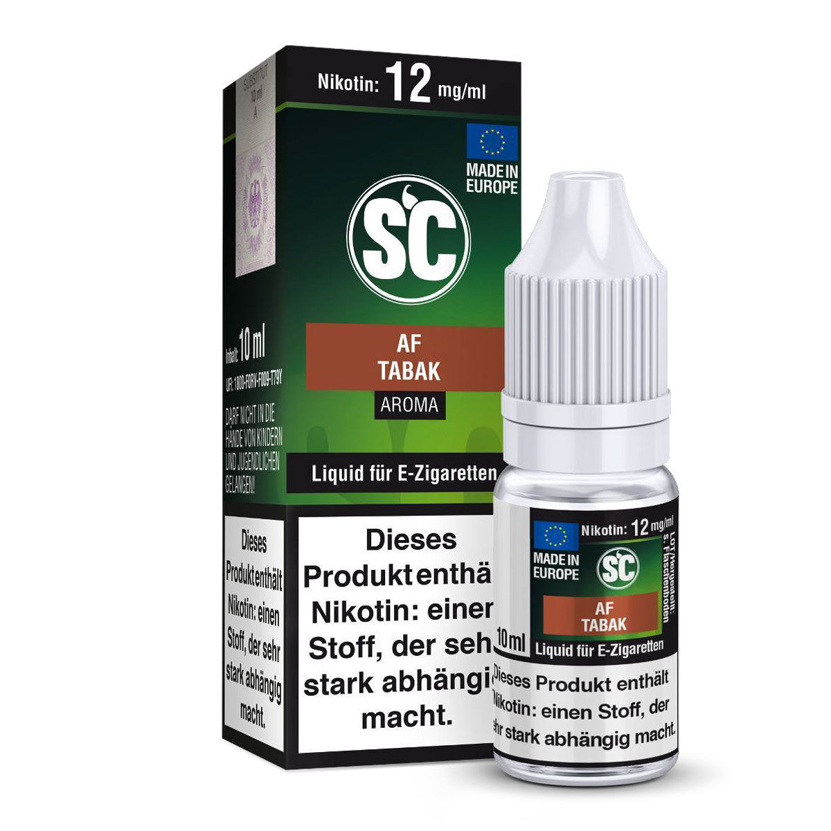 Liquid AF Tabak (Americas Finest) SC 10ml für E-Zigarette 12 mg/ml (stark)