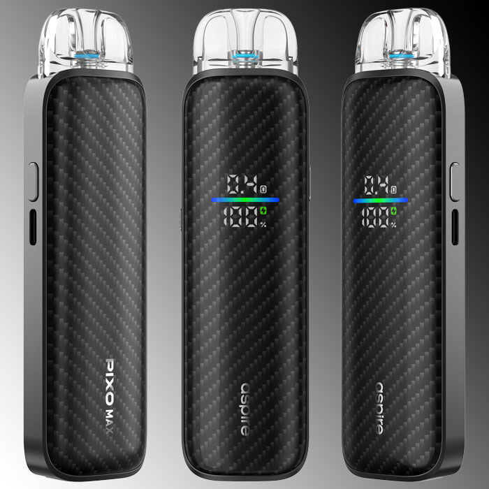 E-Zigaretten Set ASPIRE Pixo Max 2600mAh schwarz (carbon black)