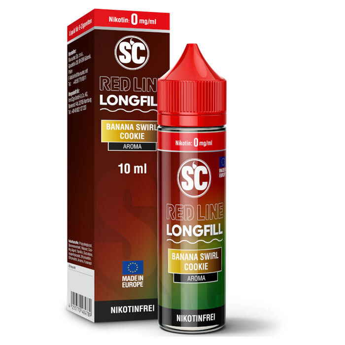 Aroma (Longfill) Banana Swirl Cookie SC Red Line 10ml (60ml Flasche)