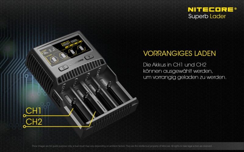 Ladegerät SC4 SUPERB 4x 1500mA / 2x 3000mA Nitecore