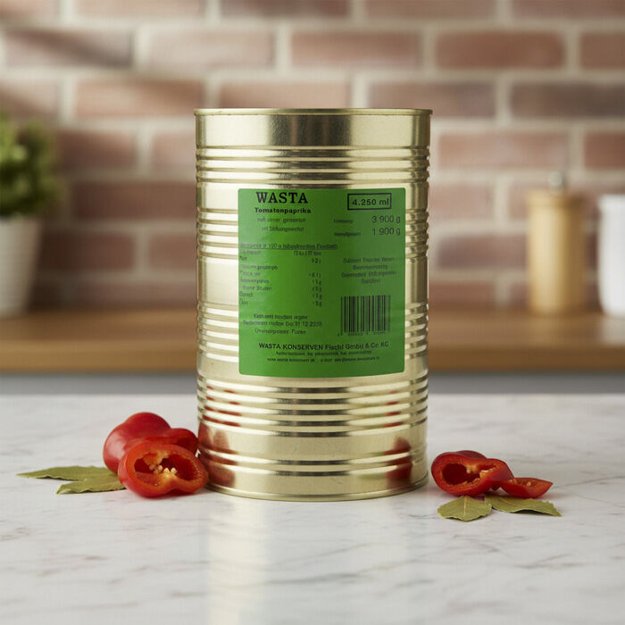 Tomatenpaprika geviertelt in Dose 5L von WASTA