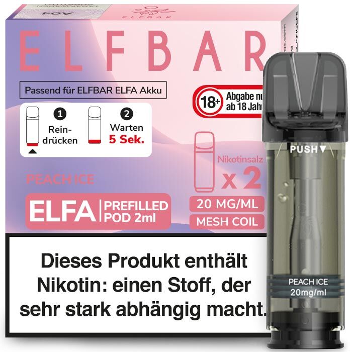 ELFBAR ELFA Peach Ice Pods 2x2 ml 20 mg/ml