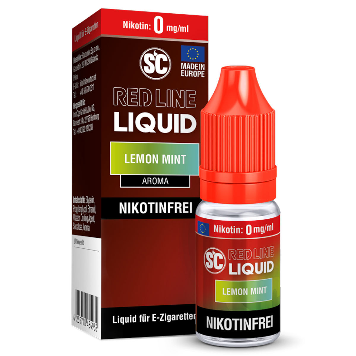 SC Red Line Lemon Mint Nikotinsalz-Liquid 0 mg/ml 10 ml