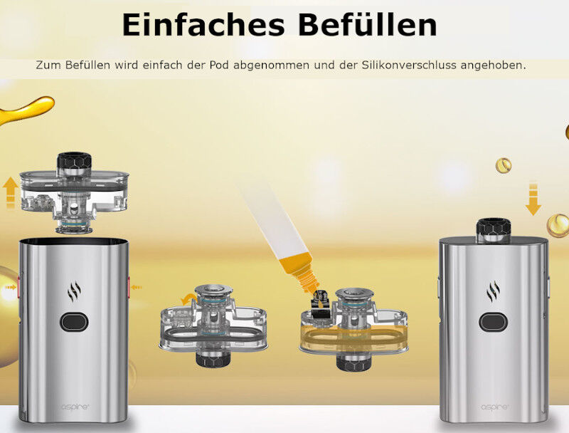*ABVERKAUF* E-Zigaretten Set ASPIRE Cloudflask AIO 2000mAh