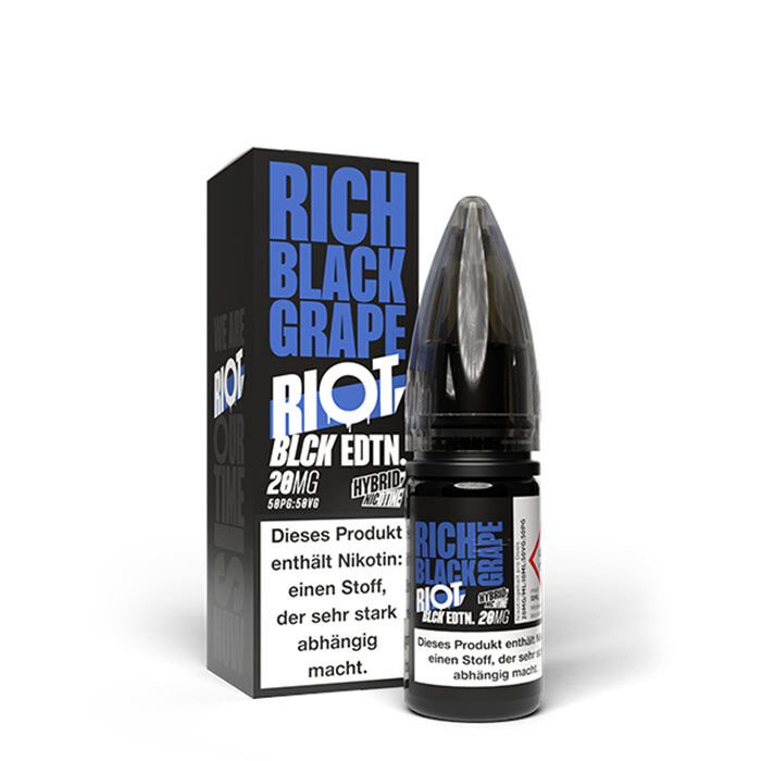Liquid Nikotinsalz Black Edition Rich Black Grape Riot Squad 10ml 20mg/ml