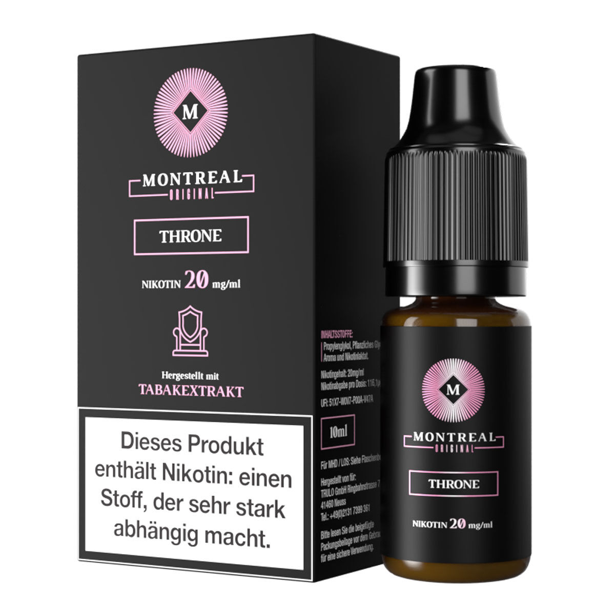 Liquid Nikotinsalz Throne Tobacco Montreal Original 10ml 20mg/ml (stark)