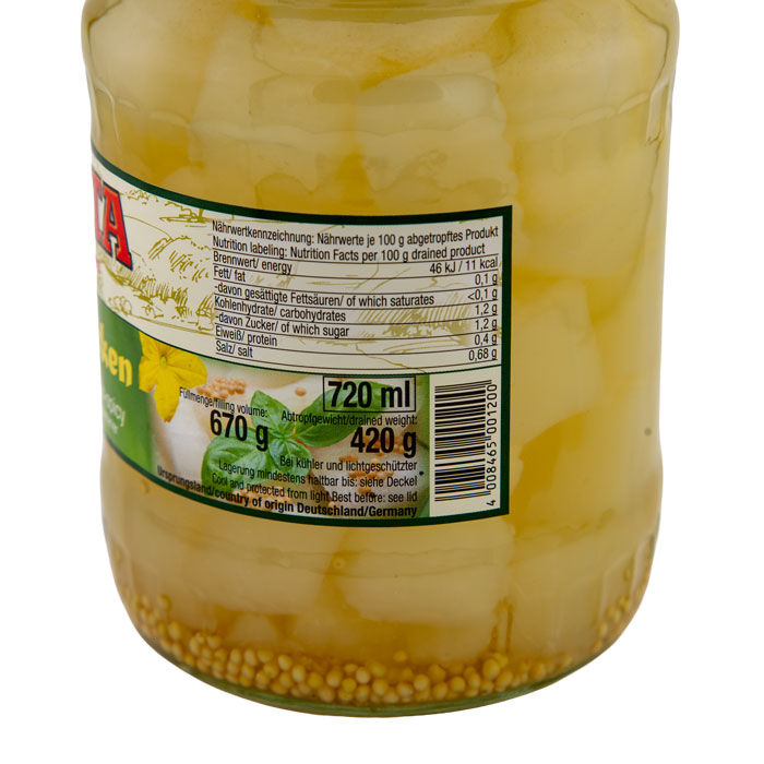Senfgurken Kräuter-würzig im Glas 720ml von WASTA