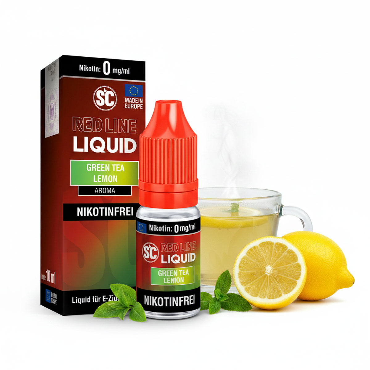 SC Red Line Green Tea Liquid 10 ml – Grüner Tee & Zitrone