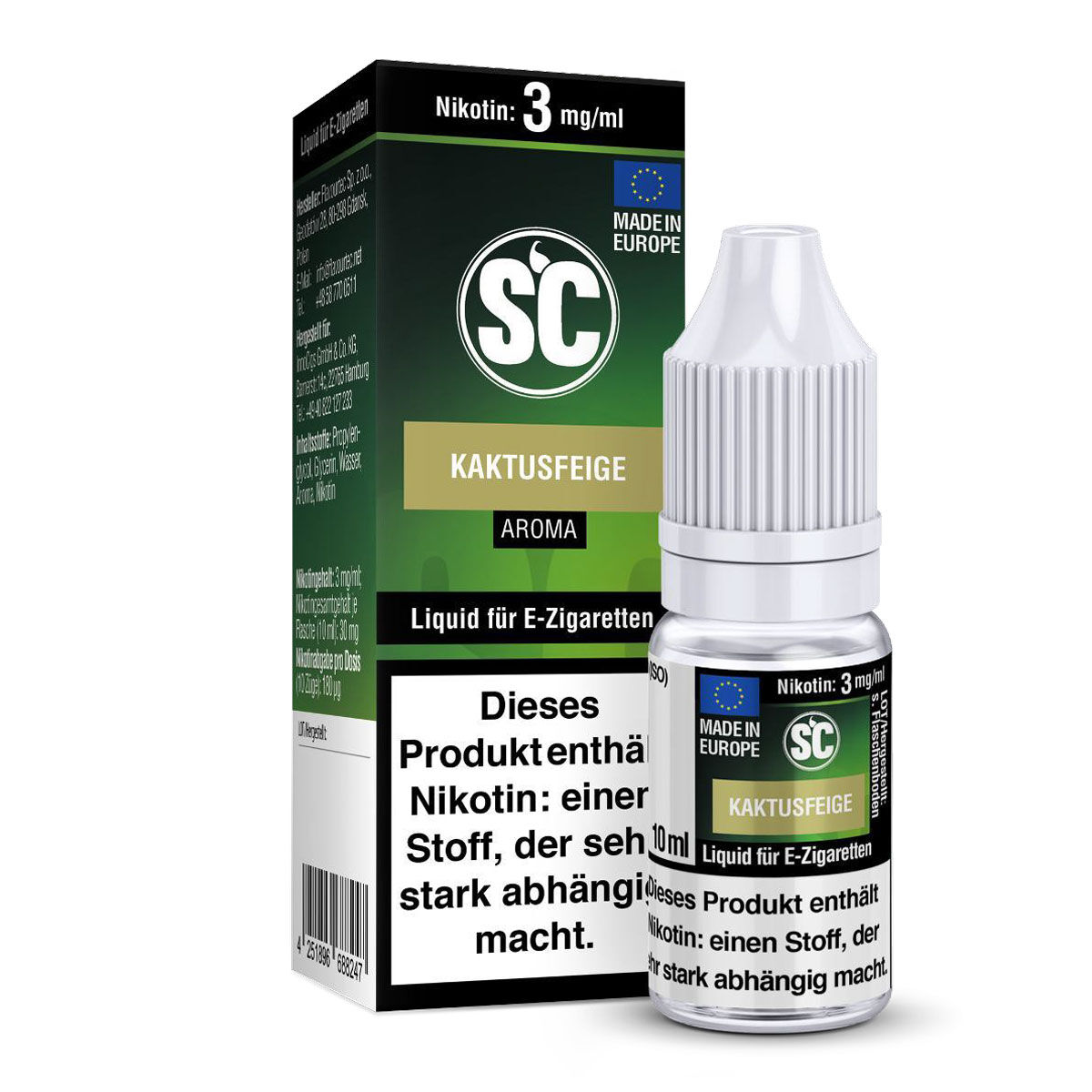 SC Liquid Kaktusfeige 10 ml – 3 mg/ml Nikotin