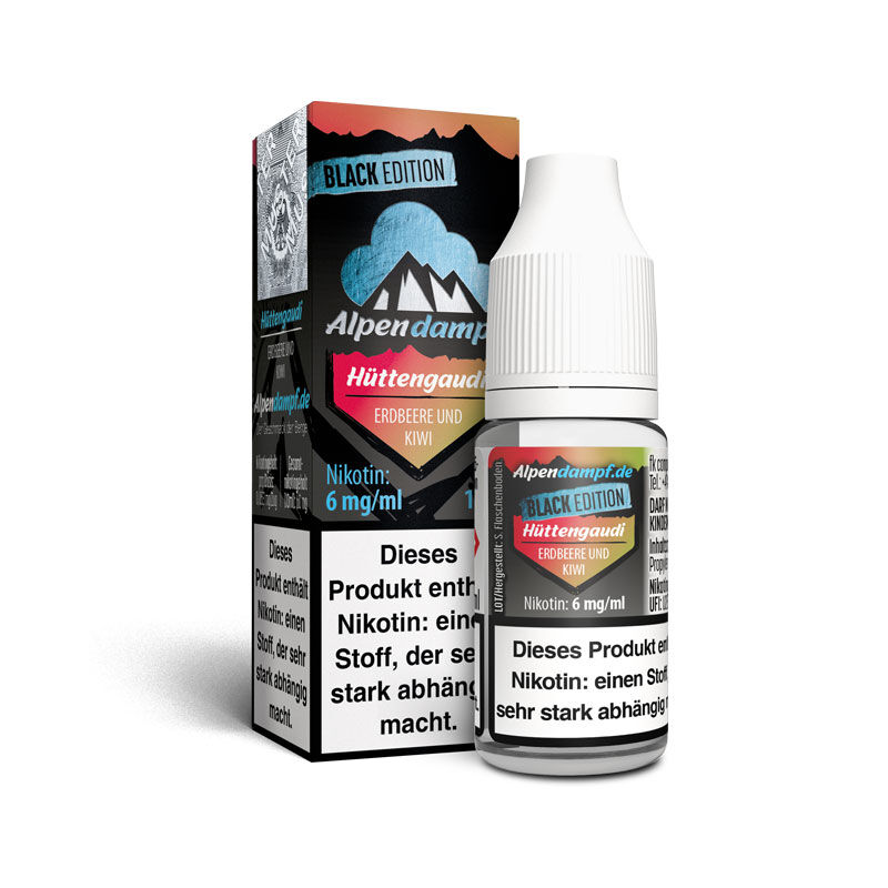 Liquid Black Edition Hüttengaudi Alpendampf 10ml 06 mg/ml (mittel)