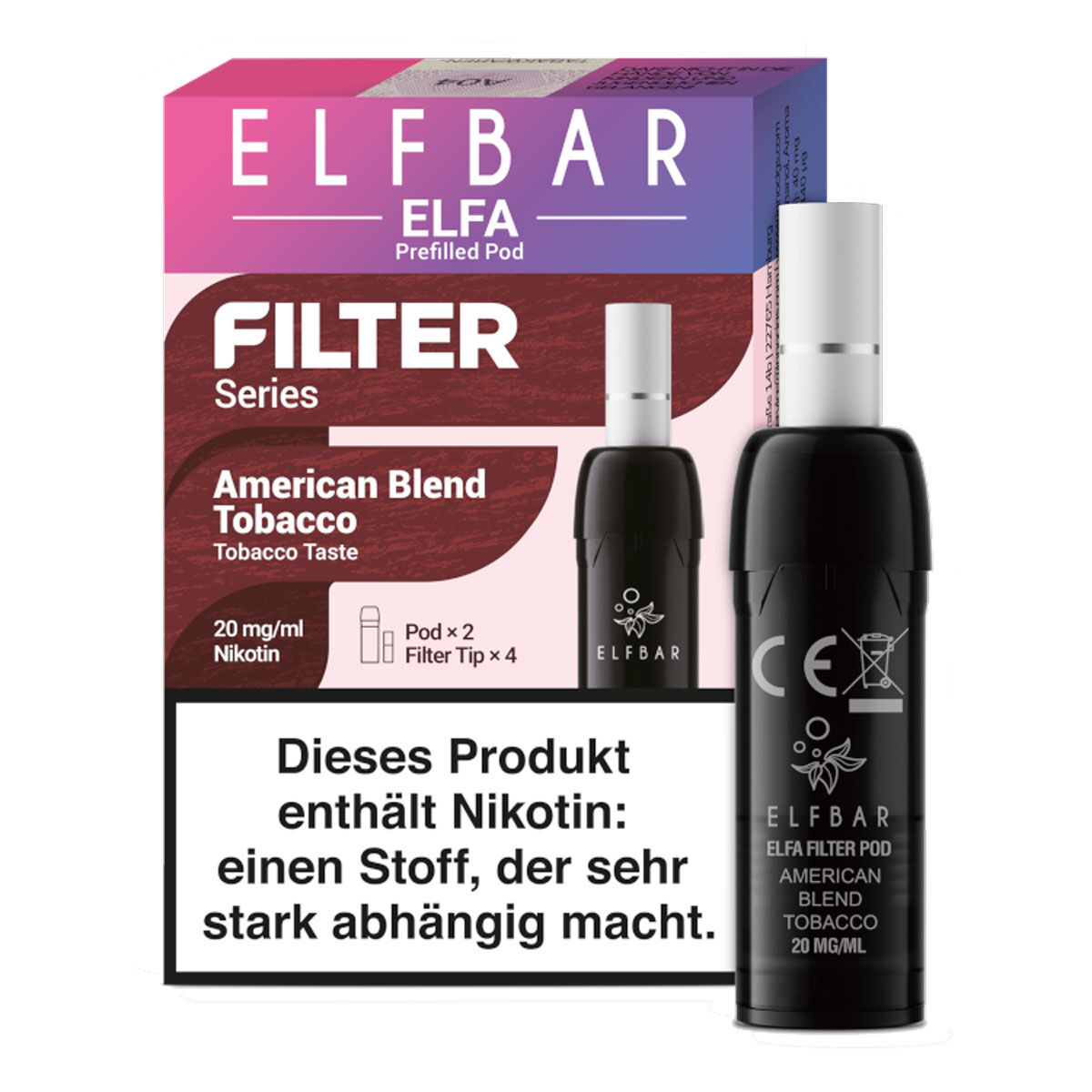 ELFBAR ELFA Filter Pod American Blend 20 mg/ml