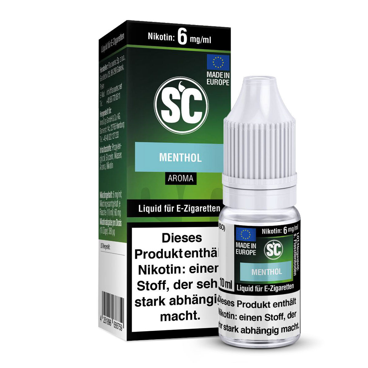 Liquid Menthol SC 10ml 06 mg/ml (mittel)
