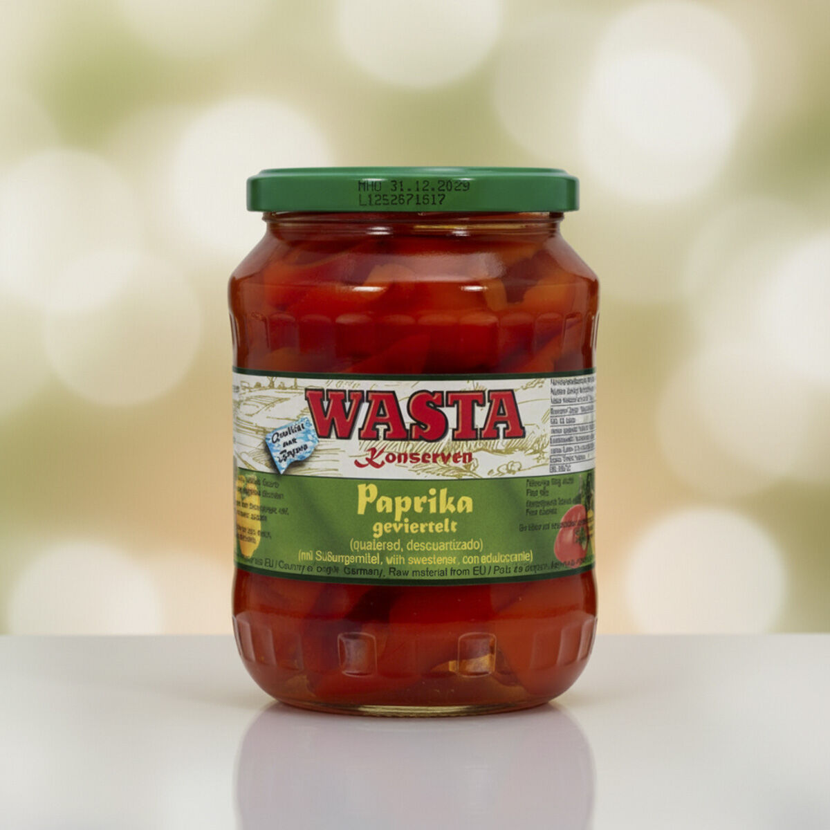 Paprika geviertelt im Glas 720ml von WASTA