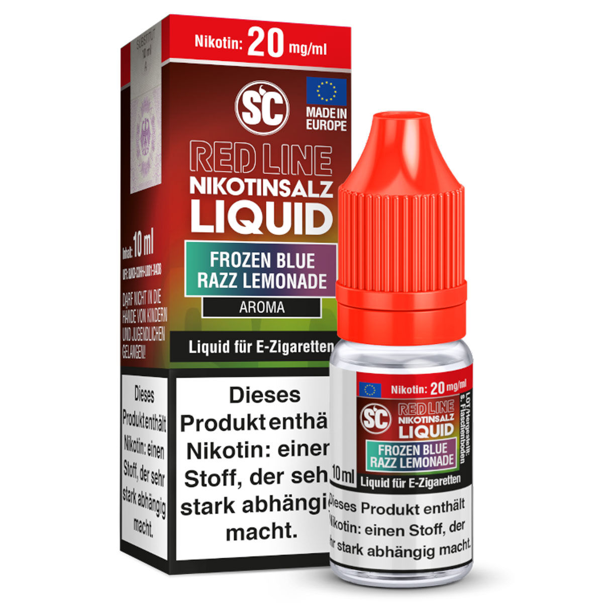 Liquid Nikotinsalz Red Line Frozen Blue Razz Lemonade SC 10ml 20mg/ml (stark)