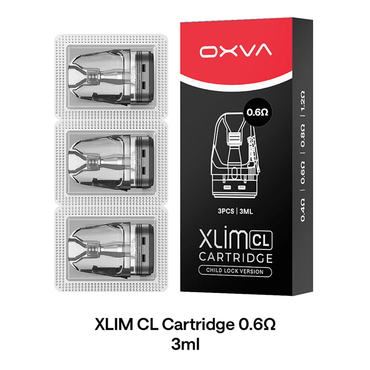 Pod OXVA XLIM CL 3ml Unitech 2.0 0,60 Ohm (schwarz)
