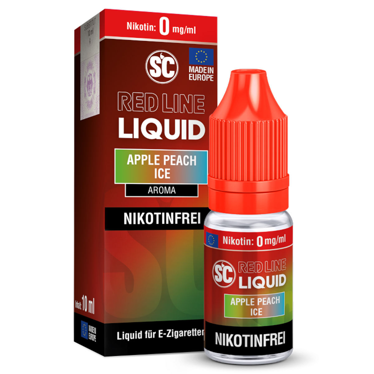 Liquid Nikotinsalz Red Line Apple Peach Ice SC 10ml 00mg/ml (ohne)