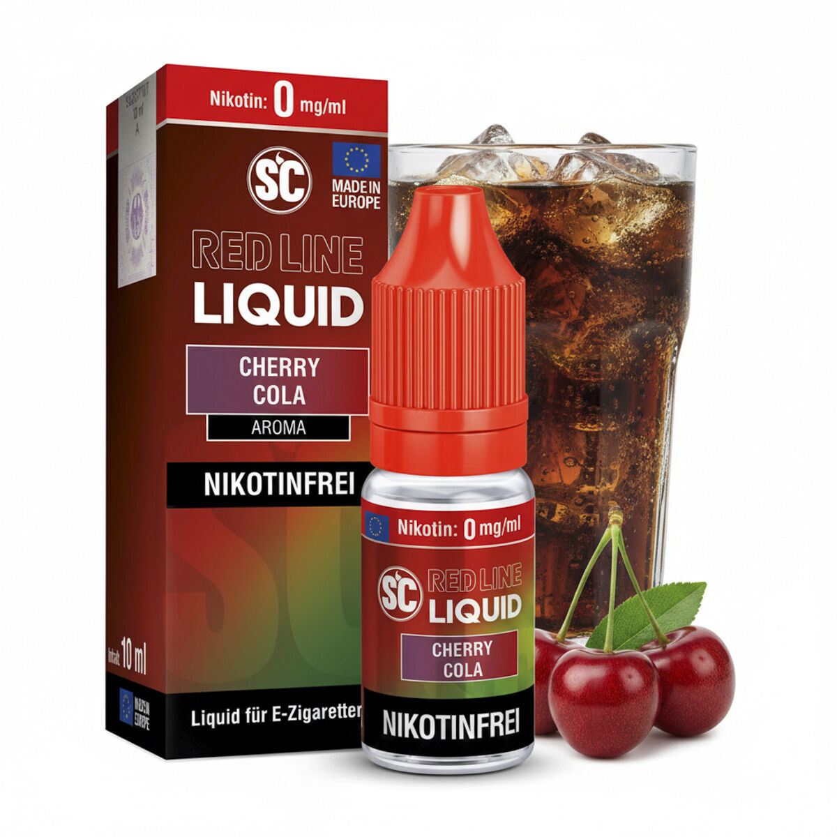 SC Red Line Cherry Cola Nikotinsalz-Liquid 10 ml 0 mg/ml