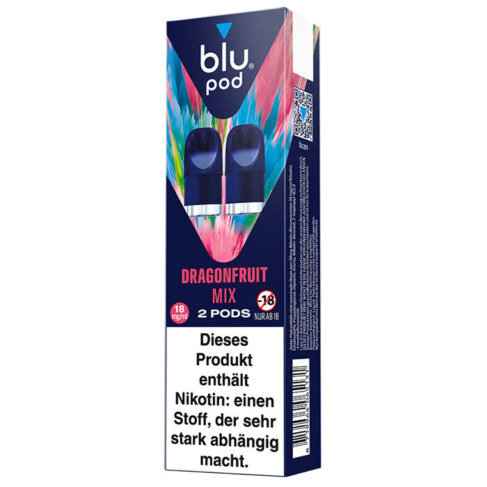 Pod mit Liquid für blu Bar kit 2x2ml Dragonfruit Mix 18mg/ml