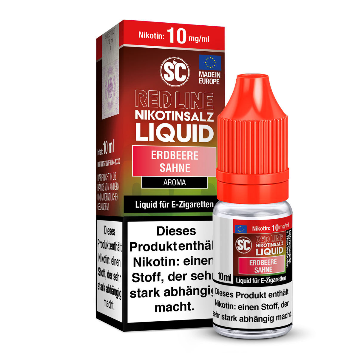SC Red Line Erdbeere Sahne Nikotinsalz-Liquid 10 mg/ml – 10 ml
