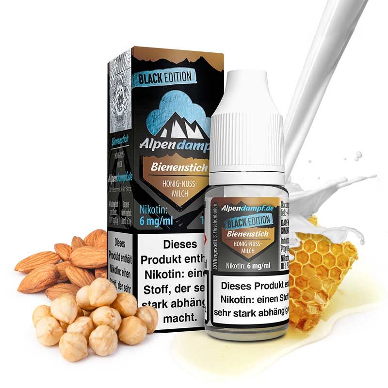Liquid Black Edition Bienenstich Alpendampf 10ml 06 mg/ml (mittel)