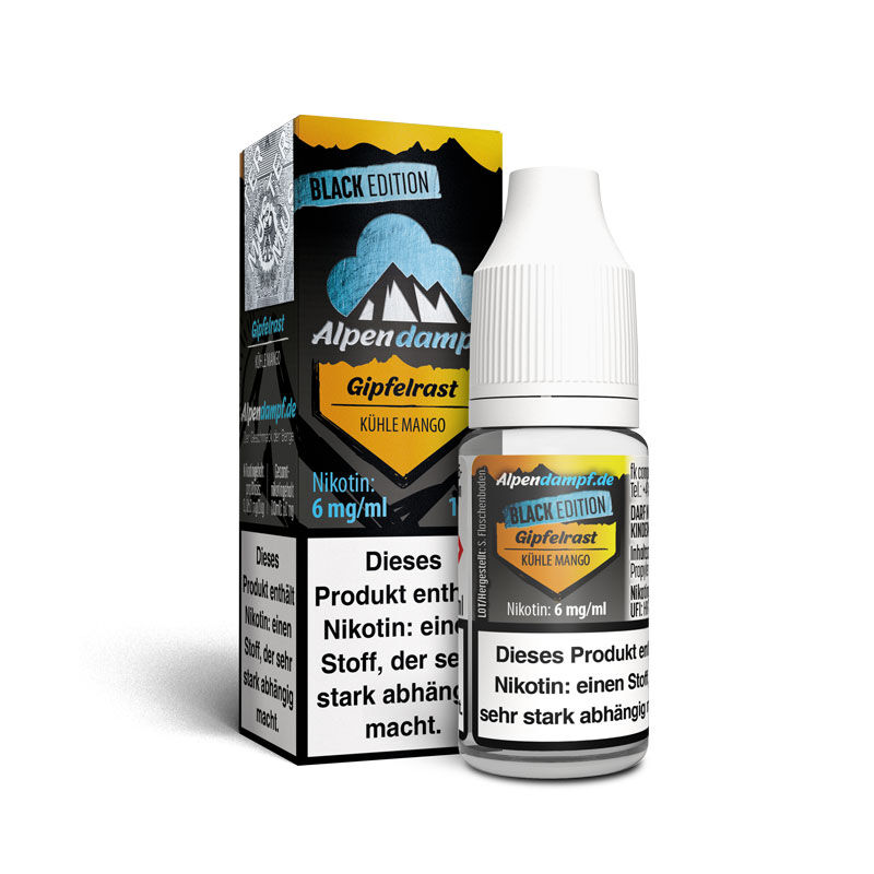Liquid Black Edition Gipfelrast Alpendampf 10ml 06 mg/ml (mittel)