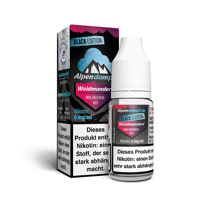 Liquid Black Edition Woidmanderl Alpendampf 10ml 06 mg/ml (mittel)