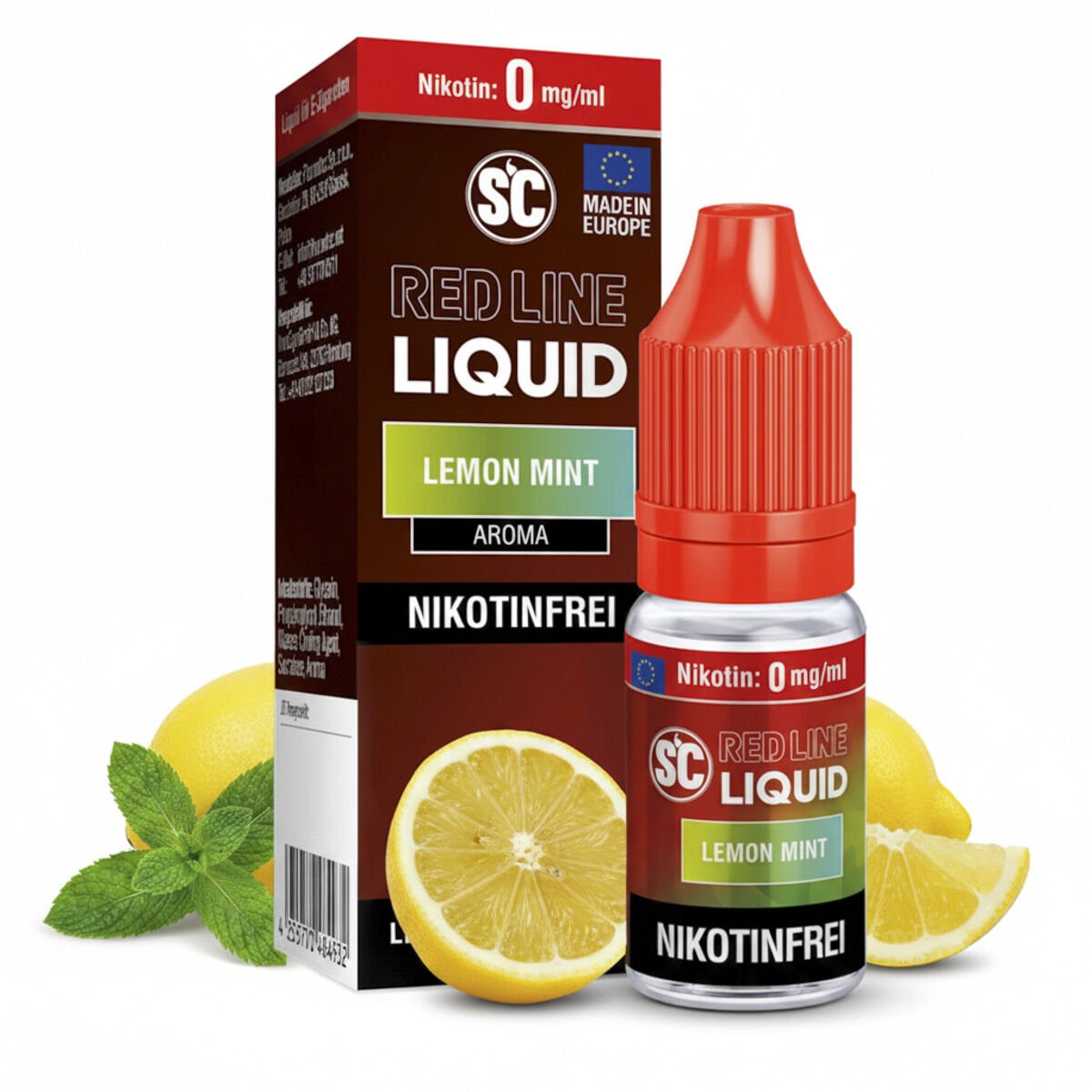 SC Red Line Lemon Mint Nikotinsalz-Liquid 0 mg/ml 10 ml