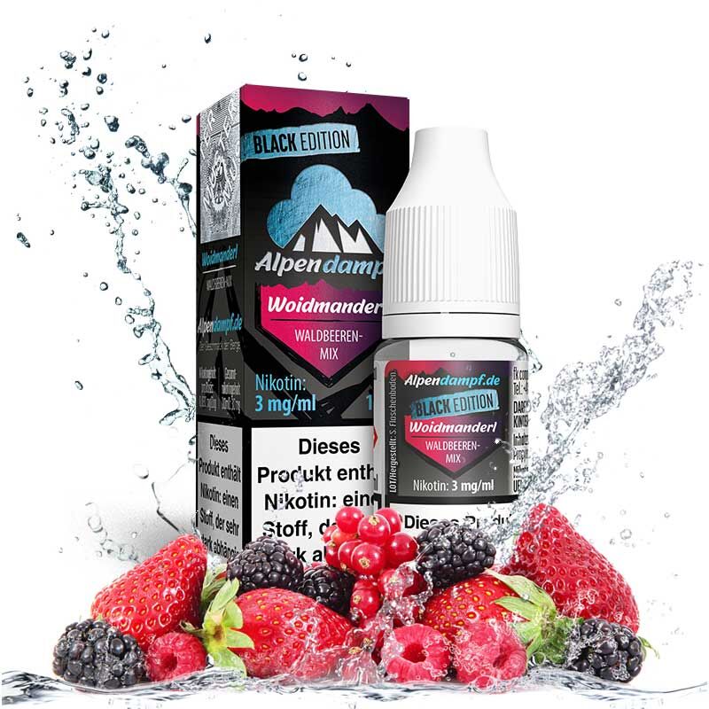 Liquid Black Edition Woidmanderl Alpendampf 10ml 03 mg/ml (leicht)