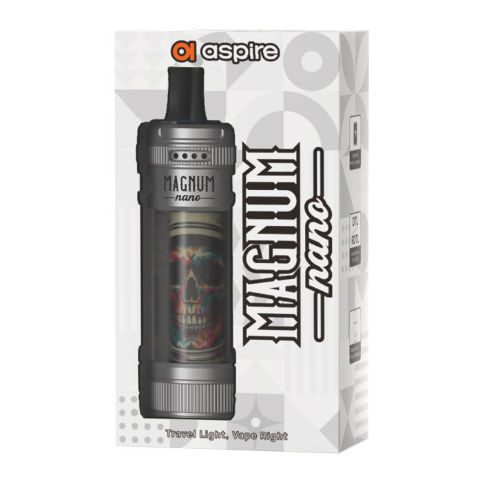 E-Zigaretten Set ASPIRE Magnum Nano 6ml Silber & Cloudy Skull