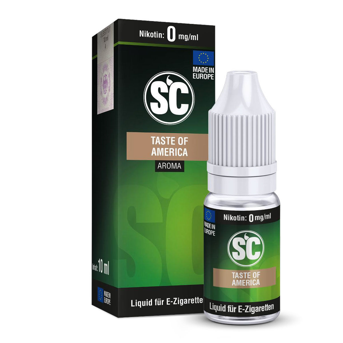SC Taste of America Tabak Liquid 10 ml – 0 mg/ml