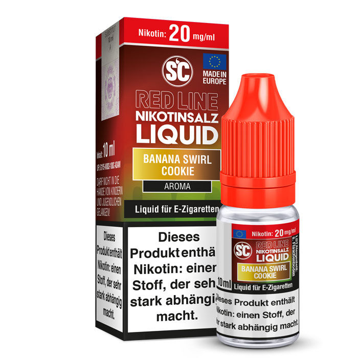 Liquid Nikotinsalz Red Line Banana Swirl Cookie SC 10ml 05mg/ml (leicht)